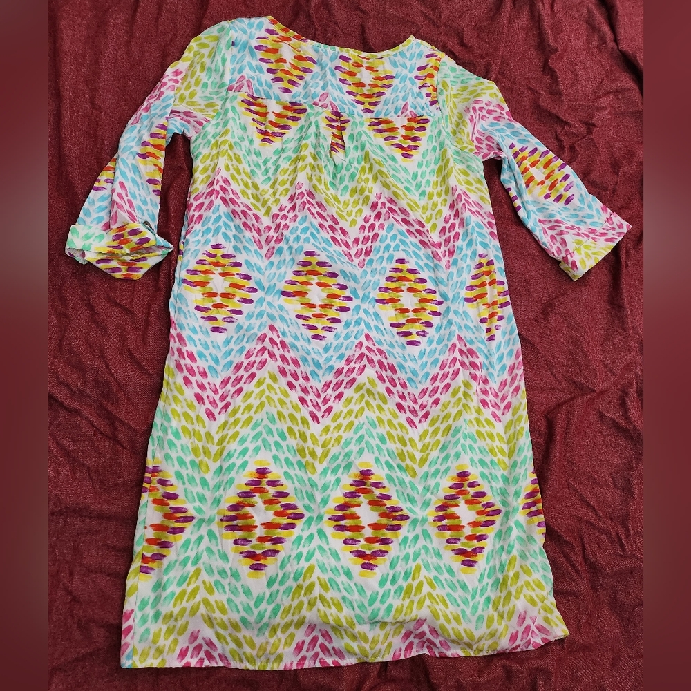 Colorful Geometric Pattern Dress - Picture 4 of 4